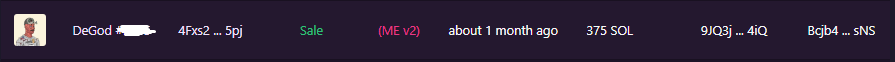 0xtolyy's tweet photo. Just sold one of my Degods for 375 $SOL ..🤯I am at a loss for words...

Feeling grateful : 
1 Person who retweets, follows me &amp; tags a friend will win 50 $SOL ( $1500 ). 💌

Winner will be chosen in 24hrs! Good Luck! ⏰ https://t.co/75APbFKsrL