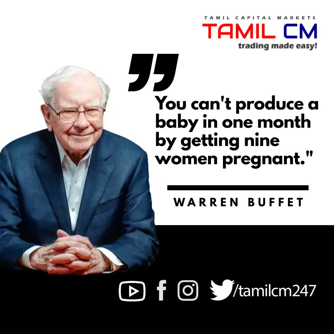 TAMILCM247's tweet photo. "Again the power of PATIENCE stressed by Warren Buffet. Don't RUSH, everything takes time.

WhatsApp/Telegram 948 978 1100 for any trading assistance. Join TAMIL CM VIP Club for exclusive coaching. " 

#warrenbuffet #tradingpatience #taketimetolearntrading #tradingtakestime https://t.co/DA2lApAEAY