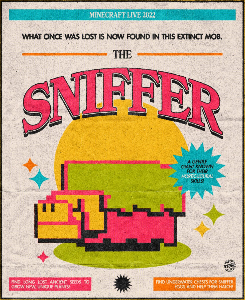 drugstoreaIien's tweet photo. .｡*ﾟ THE SNIFFER 🌼

#minecraft #minecraftfanart @Minecraft https://t.co/EMRTcCFm1N