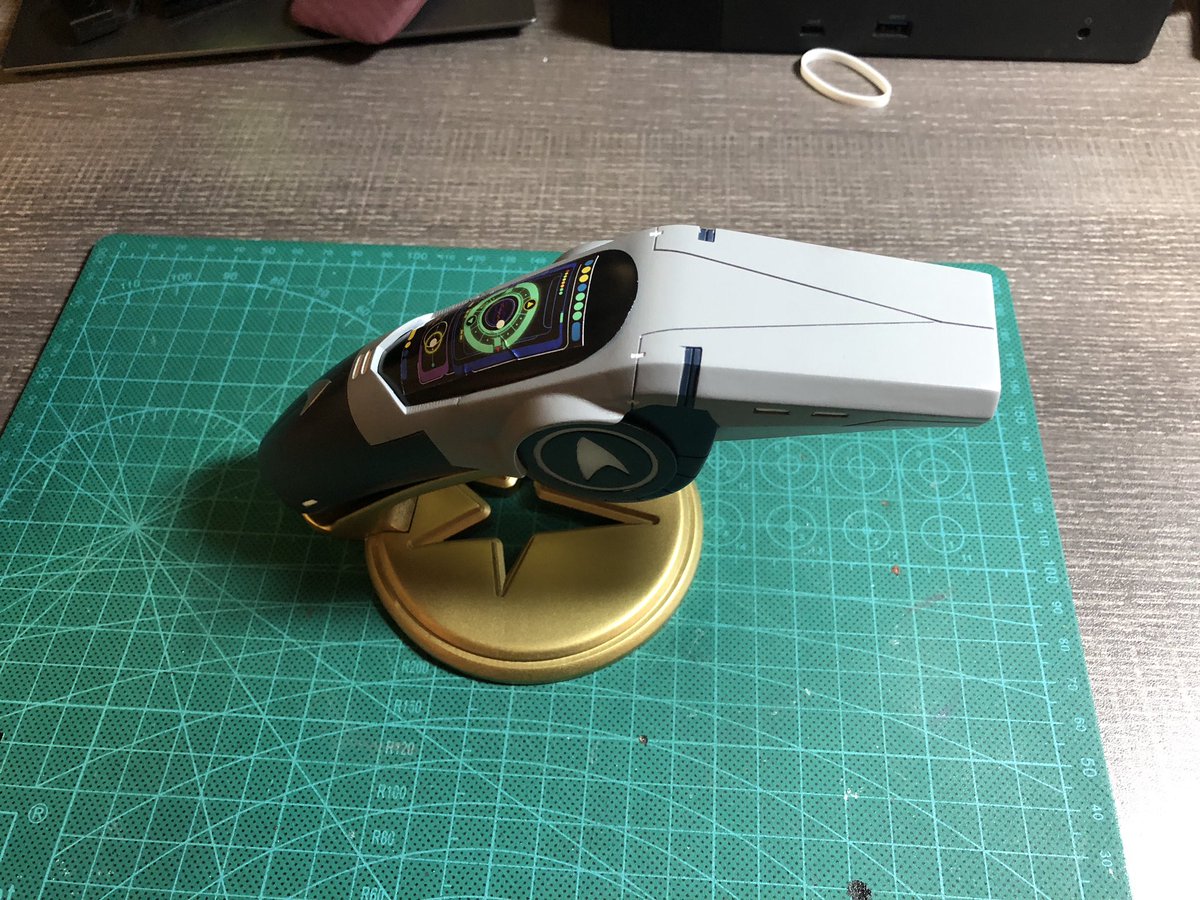 GeekToyLove's tweet photo. This special phaser is all done! Very happy with how it turned out and very excited to get it to where it’s going.
#2022Projects #GeekDen #StarTrekProdigy #StarTrek https://t.co/pLcxm6L3pi