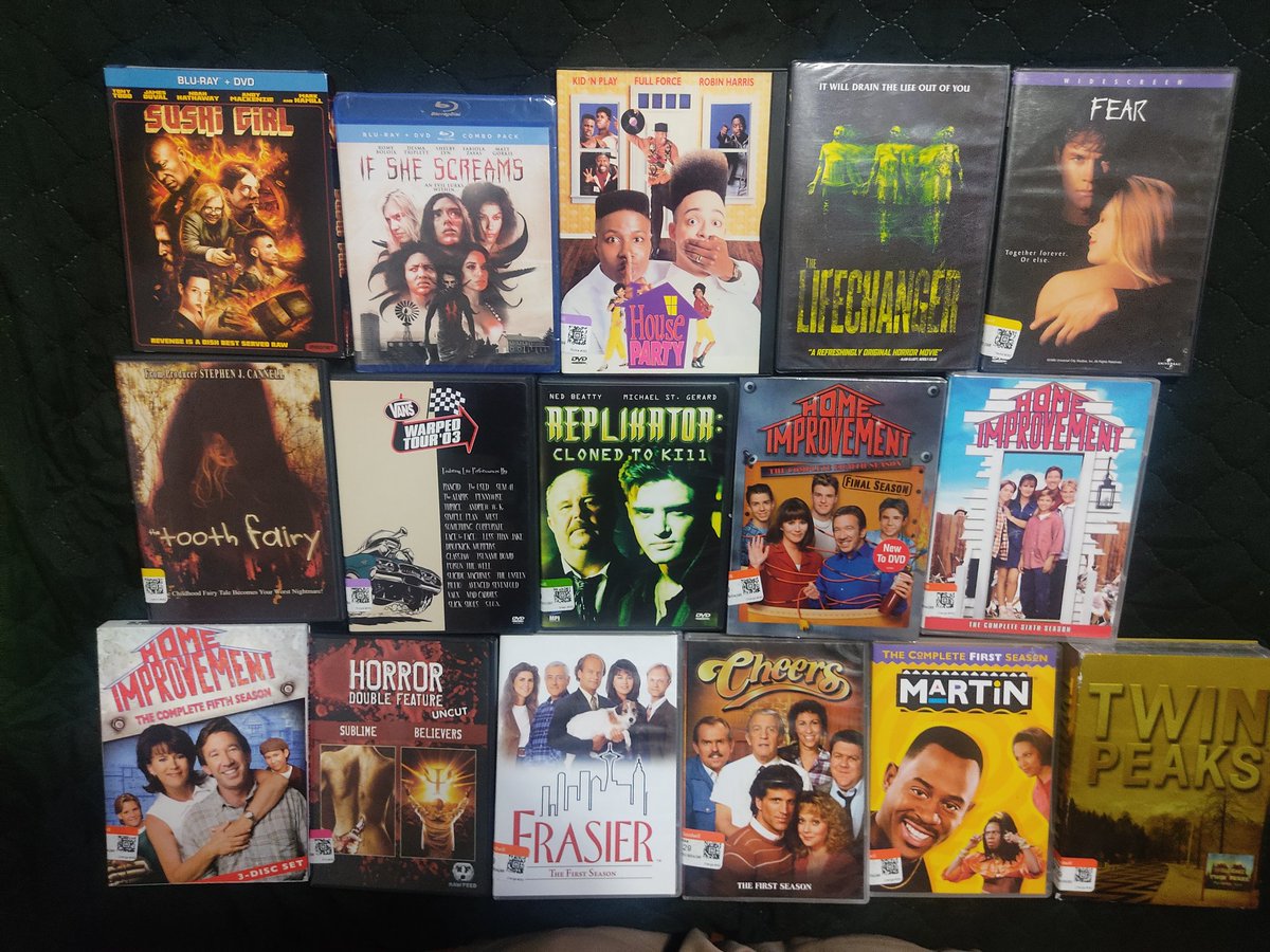 Dollar tree and Goodwill Finds #dollartreemovies #homeimprovement #frasier #twinpeaks #cheers #80s #90s