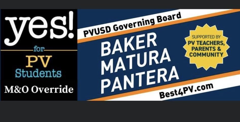 azdedo's tweet photo. If you’re in the PV school district filling out your ballot, These are your 3 candidates for School Board. 
Baker, Matura, and Pantera.  

And please vote YES on the override. 

Trust me! #YesforPV https://t.co/dmypJVY0pV