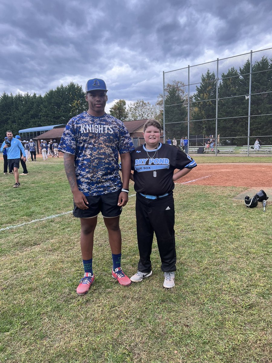 DeanClarkII's tweet photo. Again, can’t thank everyone enough for today @SurryKnightsBB, especially the batter he faced!  The @drypondbaseball organization has helped my oldest, @LeviDClark gain confidence on the mound and has embraced my youngest, Reid to truly feel like a part of the team. https://t.co/nAEIPwn3mJ