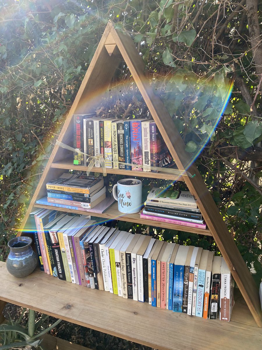 X_Haze's tweet photo. I really opened a free community library 2day. I grew up reading books so to be able to do something like this is so full circle! I love my life🥰 https://t.co/GC2za5lEEs