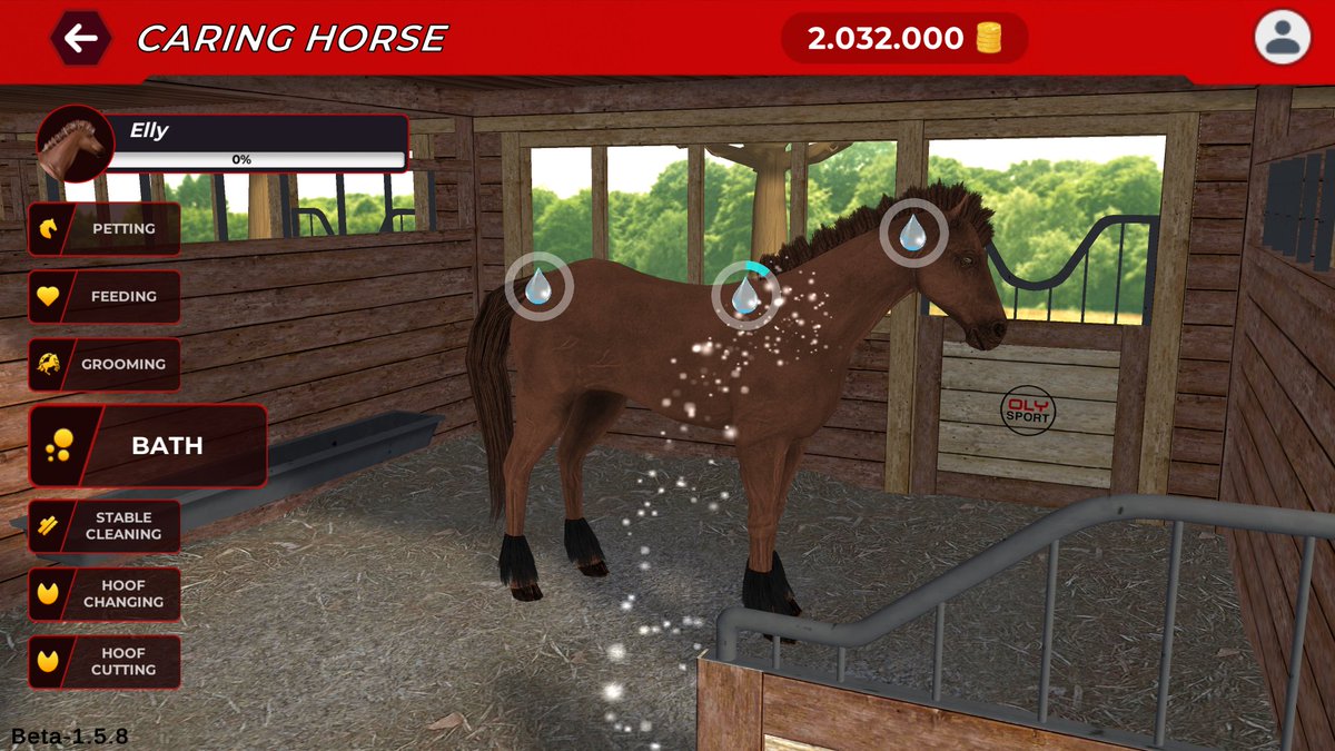 Horse Caring will be our upcoming minigame with 7 actions for players to interact with their horse including:
1. Petting
2. Feeding
3. Grooming
4. Bath
5. Stable cleaning
6.  Hoof changing
7. Hoof cutting
Share your thought now !!!