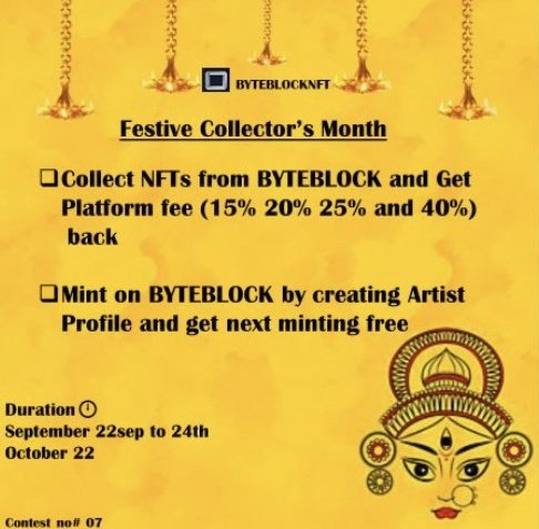 Prati_ks's tweet photo. VERY GOOD MORNING 🙏😊
#NFTs #nftcollectors #nftarti̇st #NFTCommmunity #tezoscommunity #tezoscollector @CoinEx_CSC
🔳Follow @Prati_ks & @ByteBlockNFT
🔳Join https://t.co/aLdN8N0dJ9
🔳Only one week left for participations of #ByteBlockNFT Contest
"FESTIVE COLLECTORS MONTH" https://t.co/4lKBR1P6O4