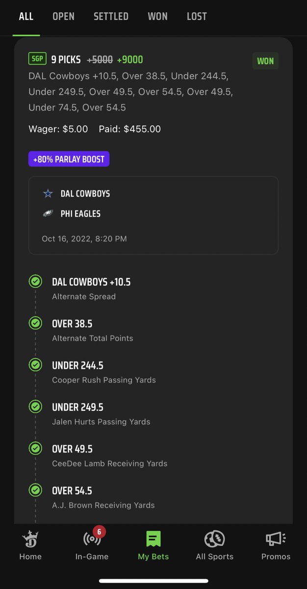 Dkjones24's tweet photo. @DKSportsbook https://t.co/pxuD8WLx7p
