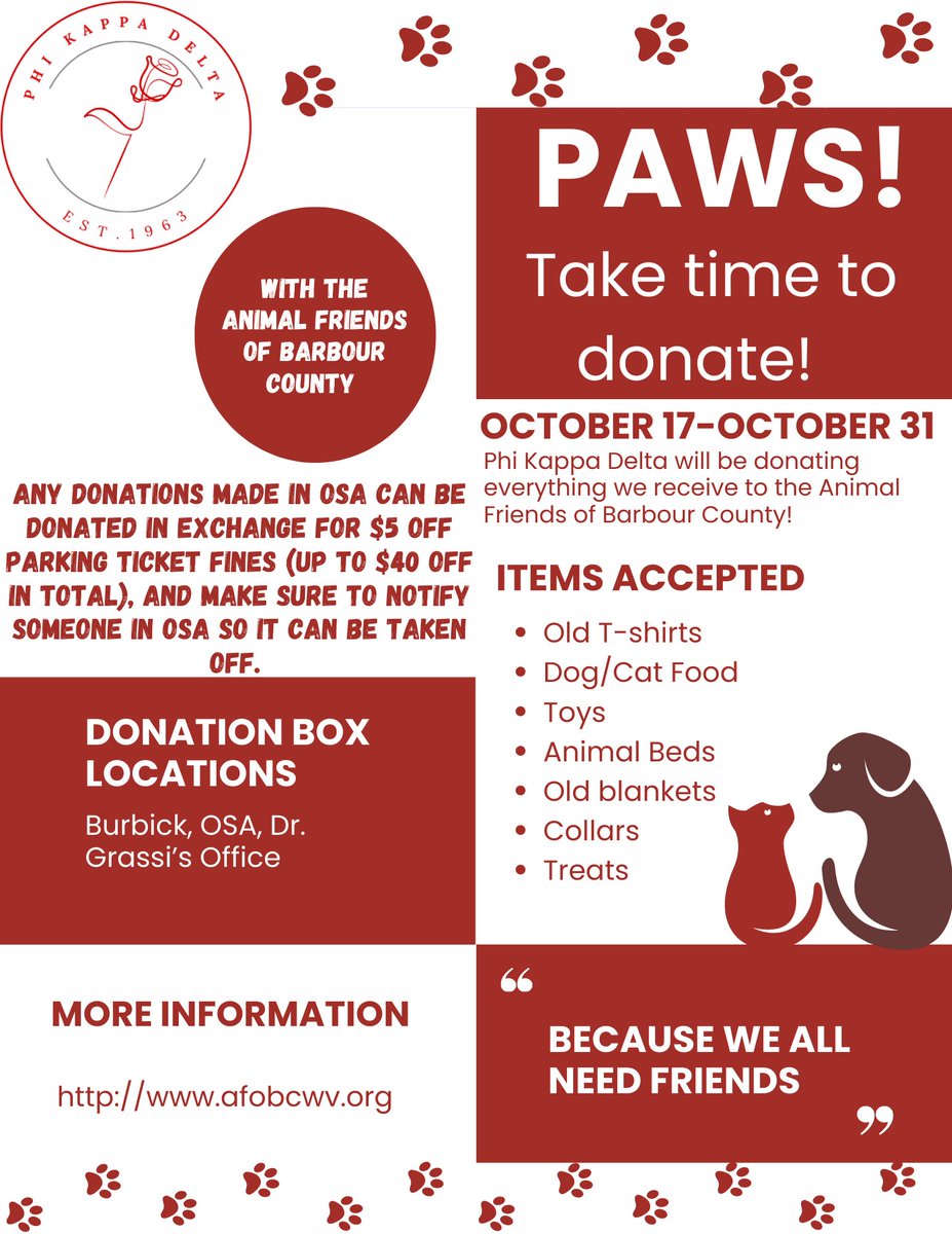 Paws in for animal friends of Barbour county ❤️