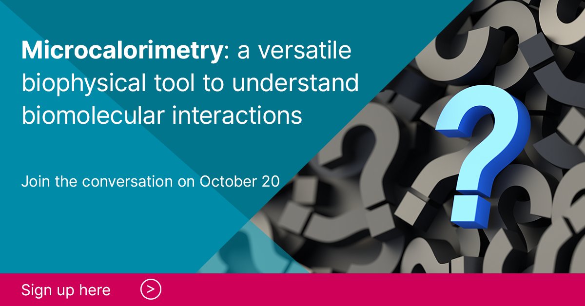 newsfrom_MP's tweet photo. In the future webinar, our #Microcalorimetry expert will answer your questions and share his secrets to getting the most out of your measurements, along with the latest tech and software to make your work easier. https://t.co/CJJl3aworH

#askanexpert  #ITC #DSC #thermalanalysis https://t.co/rICKJTQY29