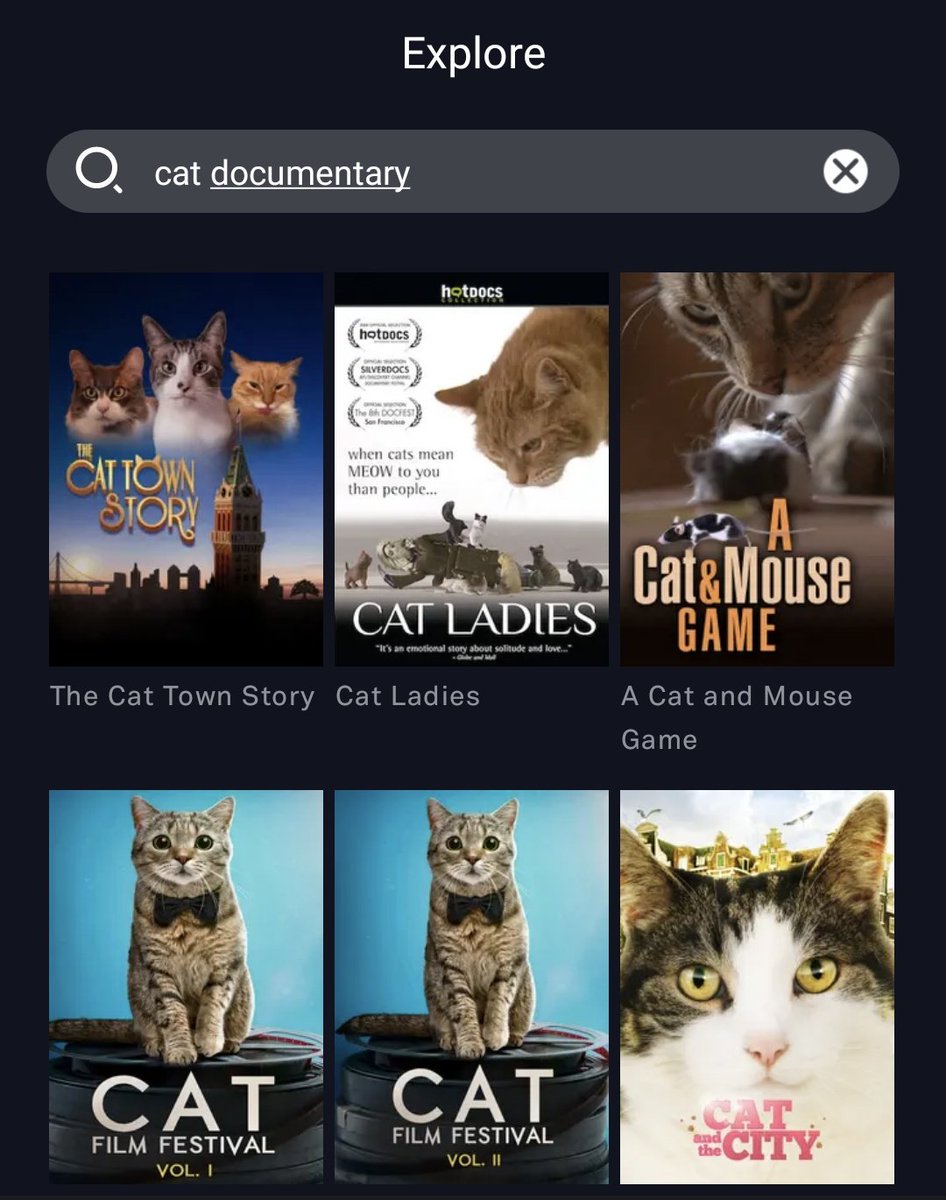 HayhoeStudios's tweet photo. If you search "cat documentary" on @Tubi our movie is number 1!! LET'S GOO! Please watch "The Cat Town Story" and help save a cat! 10% of proceeds go back to the amazing organization @CatTownOak 😸🎬🤙 #catdocumentary #cats #CatsOnTwitter #cattownstory #cat #tubitv https://t.co/qx2KMssrnN