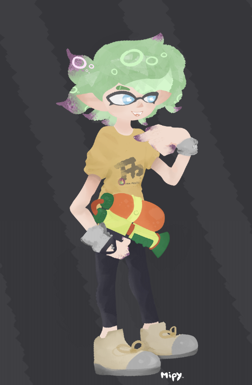 // YA actually i wanna also share this test drawing for my sploon oc that i did a while back </3