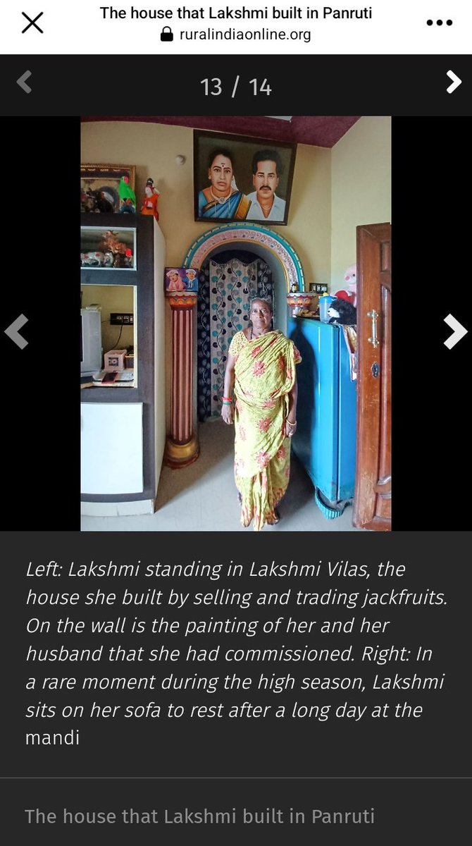 AparnaKarthi's tweet photo. Pls meet: A.Lakshmi, 65, one of the few senior women vyaparis in agribusiness. Listening to her story is a bit like eating jackfruit – you don’t expect to find such a sweetness. And when you do, it is so memorable.
My story:  https://t.co/H52A5BrIDA
Pics @chempkumar &amp; me https://t.co/DHCbF9OL1b