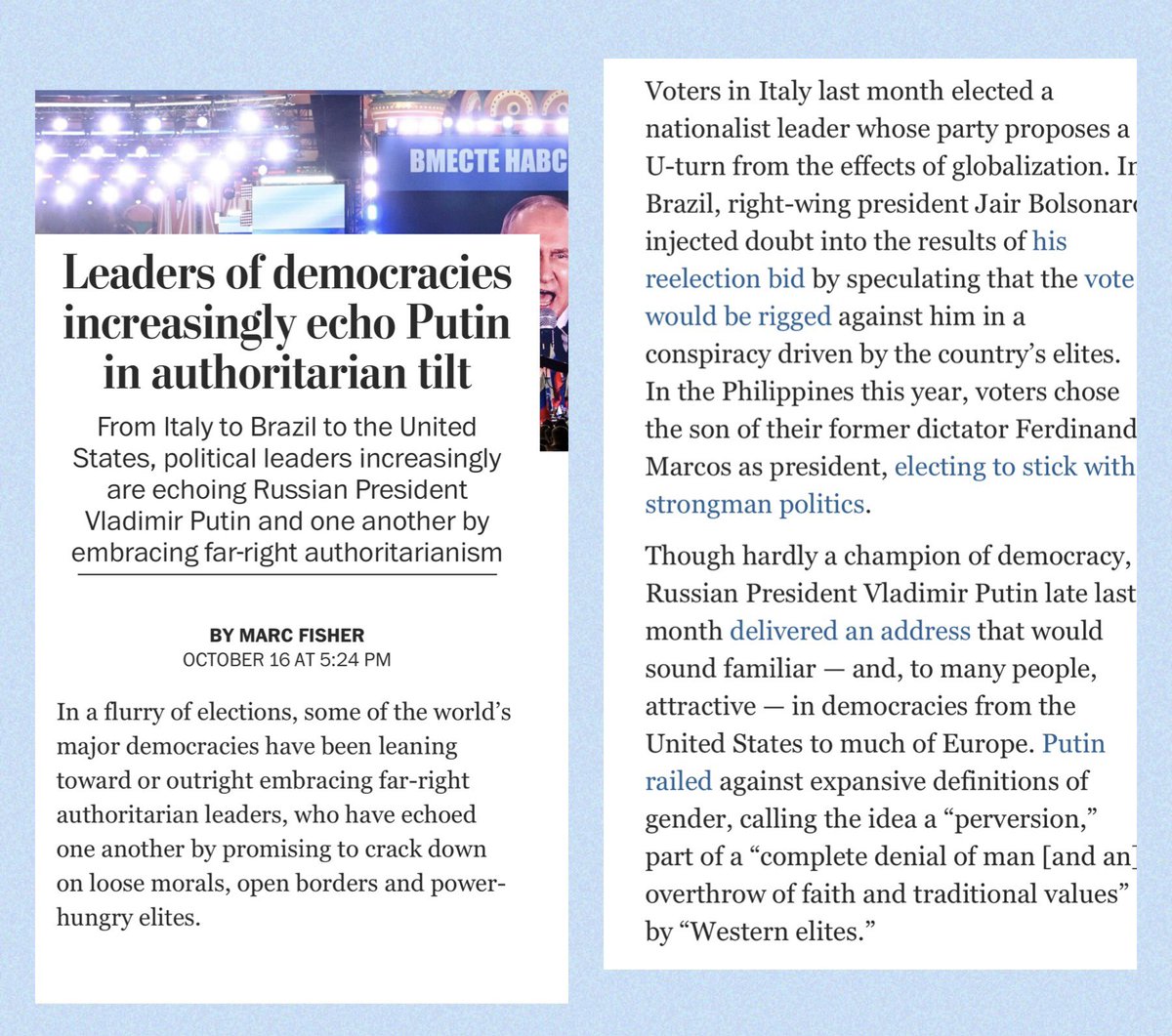 isavalbranca's tweet photo. @GiorgiaMeloni Eh gia’, aspettavano rutti le parole di Letta…😂 peccato che - questo pezzo viene dal washington post- l’opinione su chi siete già se la sono fatta da tempo. https://t.co/6AQzk2AMI2