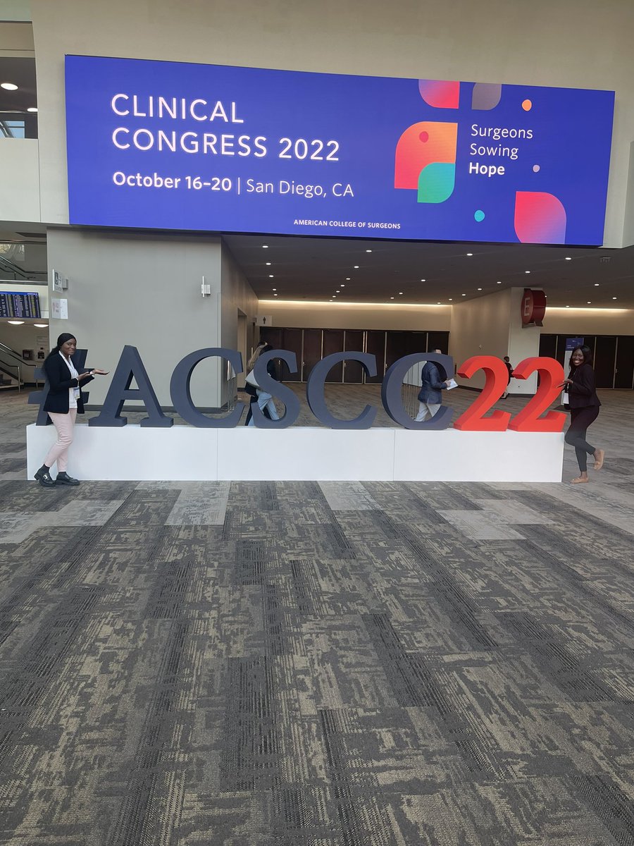 NanaAMarfo's tweet photo. I love that my first tweet is filled with wonderful aspiring surgeons at #ACS2022! Having such a good time and it’s only Day 1! https://t.co/tyJHTaA0PO