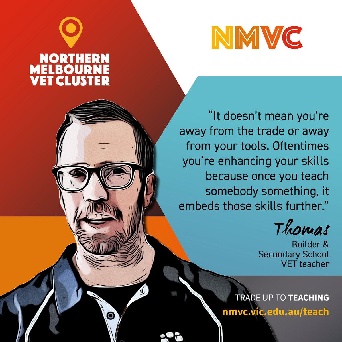 InnerNorthLLEN's tweet photo. Trade up to Teaching. Put your skills and experience to work as a teacher of Vocational Education and Training (VET) in northern Melbourne secondary schools. 
https://t.co/1AiE04CqWd

#VET #VETinSchools #Trades #employment #Recruiting #NMVC https://t.co/uWE2aWFSYu