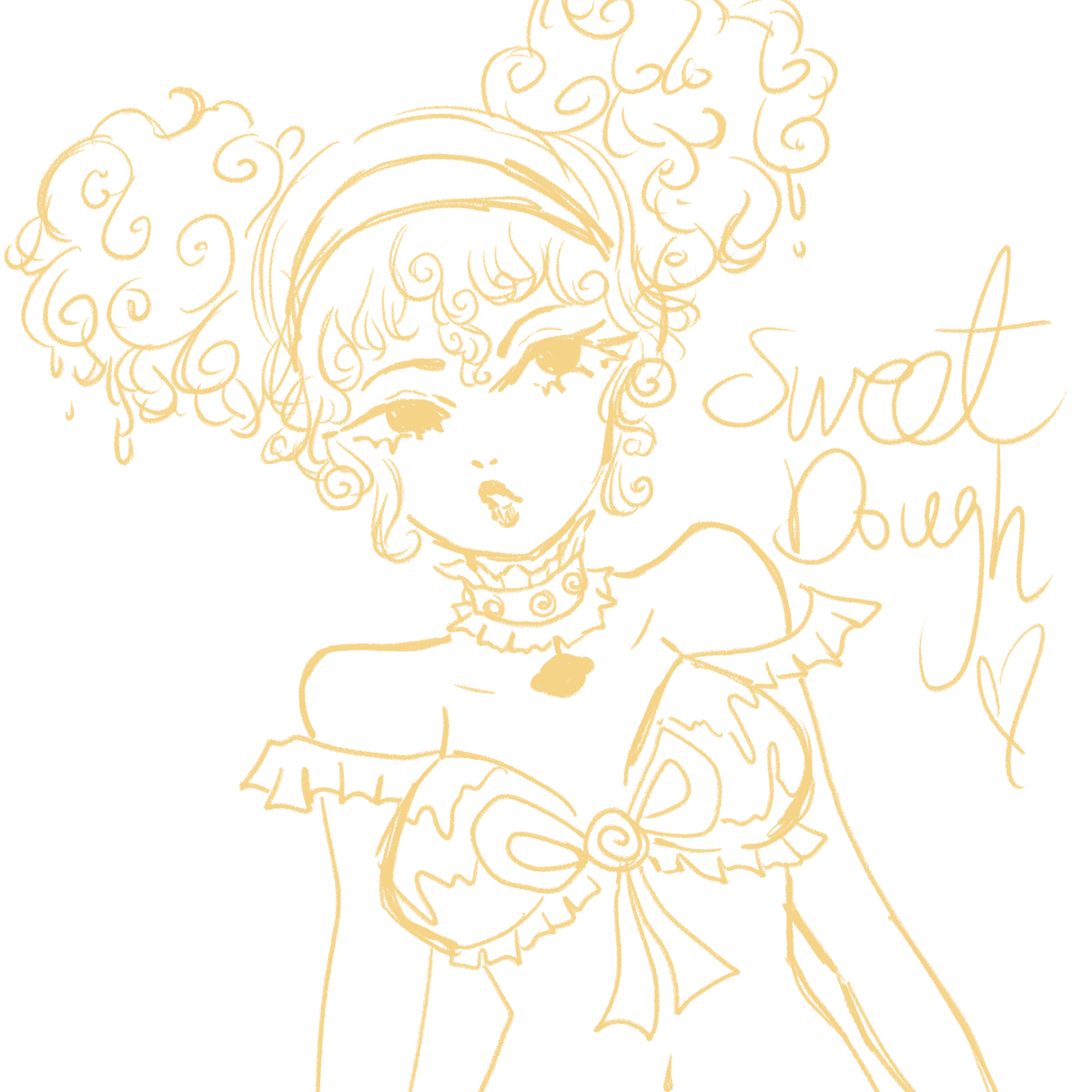 SweetDoughBun's tweet photo. little sketch, i like eating snacks and dessert while I draw but I got buttercream on my tablet pen😖
#art #digitalart https://t.co/B9Su6hSFRB