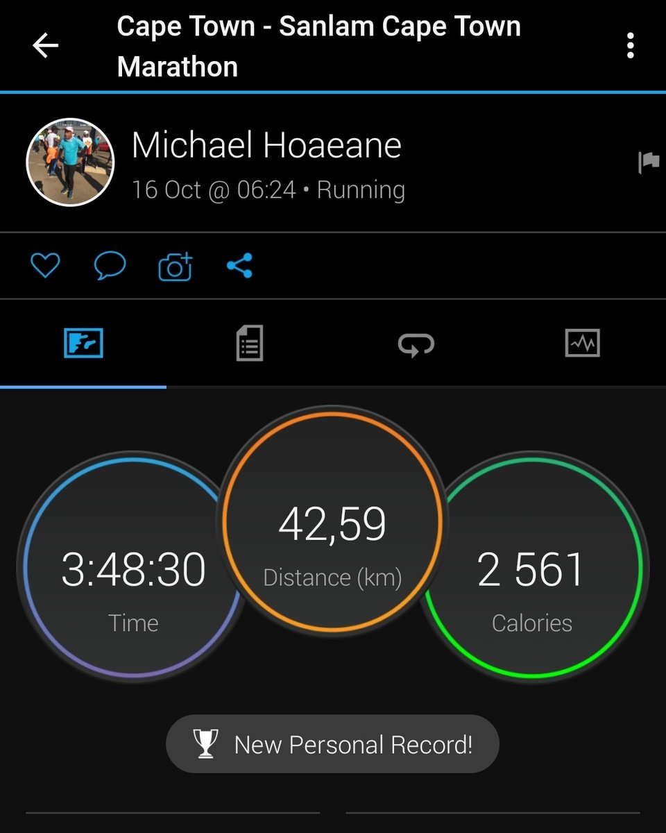 nteah's tweet photo. PB yesterday.but that 28th kilometre was not necessary. #running #CapeTownMarathon. Time for a long rest now. https://t.co/52a7DqLvzT