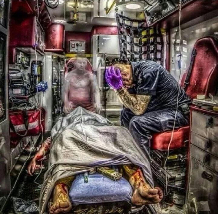 GingerShine2's tweet photo. First responder suicide is at an unprecedented rate in this country. There is a saying in EMS: never ask a provider what is the worst thing they have seen, to you it’s a cool story; to them it’s reliving one of their worst calls. #itsokaytonotbeokay https://t.co/oJ0orELWz8