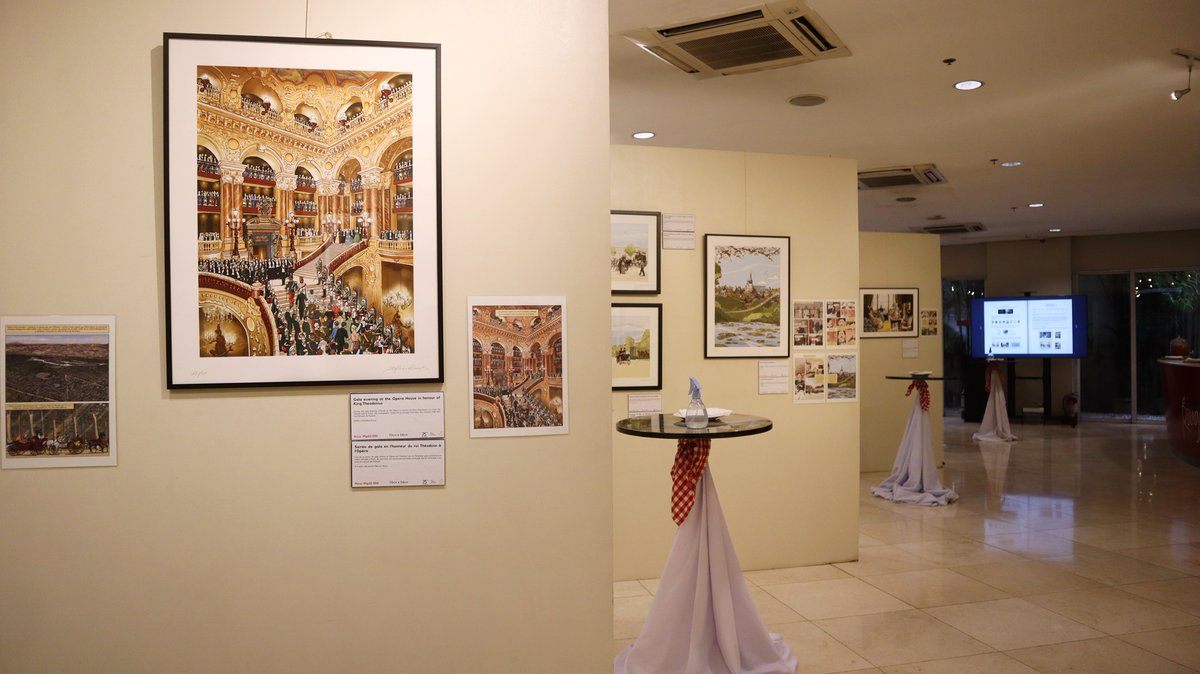FrenchEmbassyPH's tweet photo. Marcel Proust: In Search of Lost Time is open until Oct 31 at @AFManille! Thank you for joining last night's exhibit launch!

Inspired by Marcel Proust’s literature, see 🇫🇷 artist Stéphane Heuet's work of 25 years which includes more than 2500 drawings.

#PhilFrance75 🔵⚪🔴☀️ https://t.co/FFPwNIPGQp