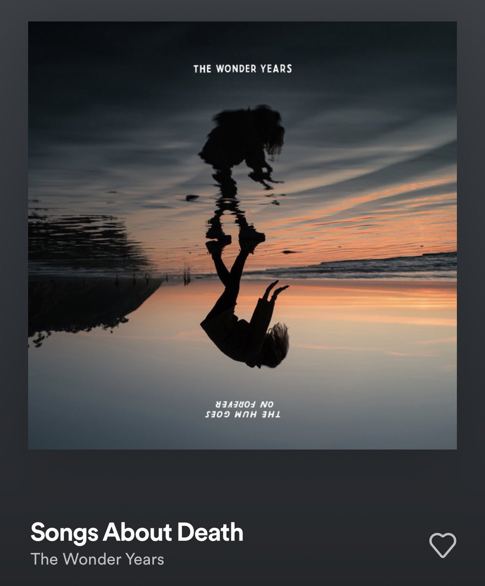 “Been writing songs about death
for so long that 
I wish I could just go numb”