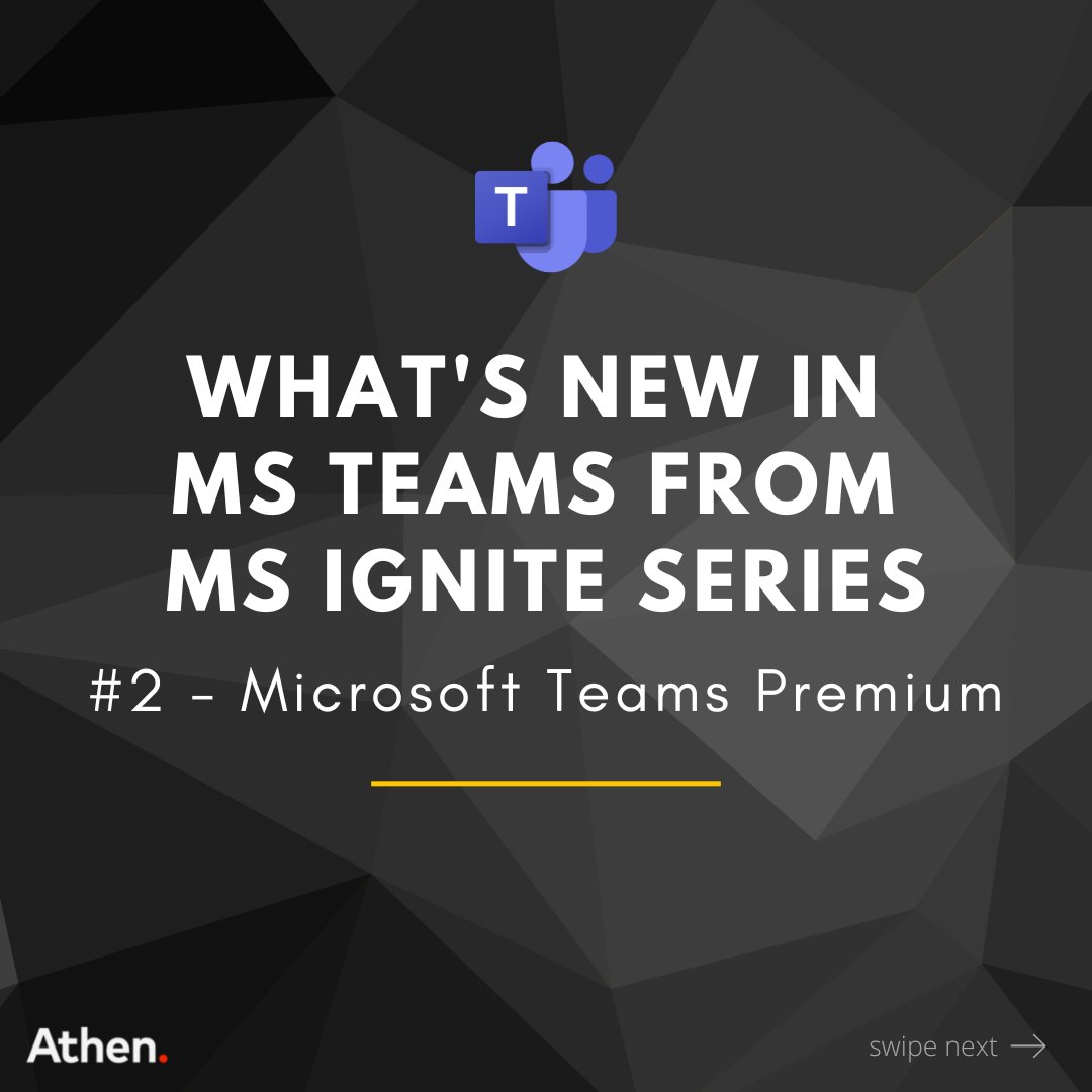 WeAreAthen's tweet photo. Microsoft Teams Premium is here &amp; you get some cool upgrades. Check out the new features of ms teams released in MS Ignite.

#msteams #newrelease #msignite2022 #teamsmeetings #athentech #techbits #athentechbits #teamspremium https://t.co/4ADKEYGkrQ