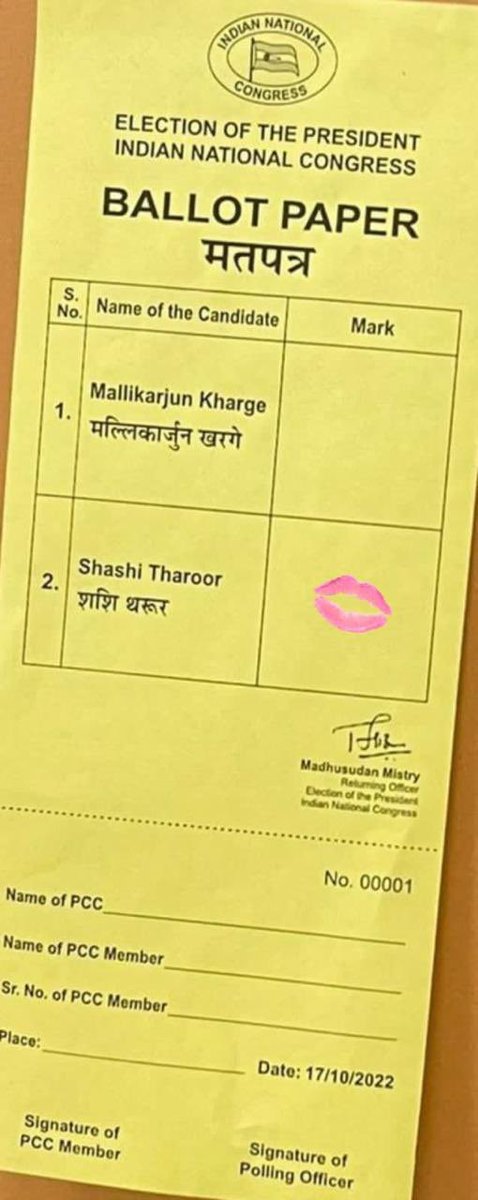 dhananjaynews's tweet photo. OMG
#shashitharoor
#Congress
#CongressInternalElection https://t.co/t5wfSceSl8