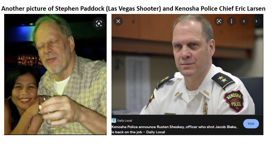 Andrew C (@acola34) on Twitter photo I also noticed the Kenosha shooting police cheif was the Las Vegas Shooter (David Astin).
<a href="/ABReality123/">greenmachine</a> <a href="/enemy2me/">Critical Thinker</a> I also noticed the Kenosha shooting police cheif was the Las Vegas Shooter (David Astin).
<a href="/ABReality123/">greenmachine</a> <a href="/enemy2me/">Critical Thinker</a>