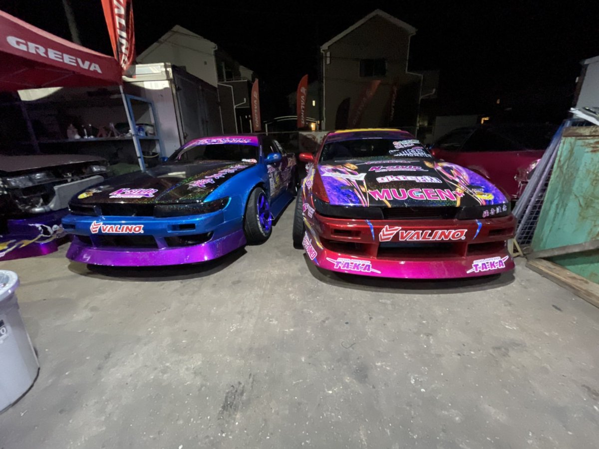 N-Style 中村直樹 S13シルビア2台揃って はいポーズ