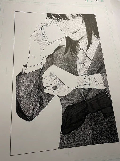 「ドランク・インベーダー」4話無料公開しました!今回から急展開!!ただのお酒グルメ漫画じゃないぞ!

扉絵、作業中スタッフさんときたがわ翔先生の話題になり無性にカケアミ描きたくなり衝動描きしました。楽しかったけど研究が必要だ!
今回もミハルはかわいい。

↓4話
https://t.co/yna9jnvF62 