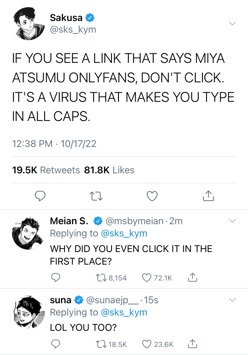 they see ‘miya atsumu’, they click