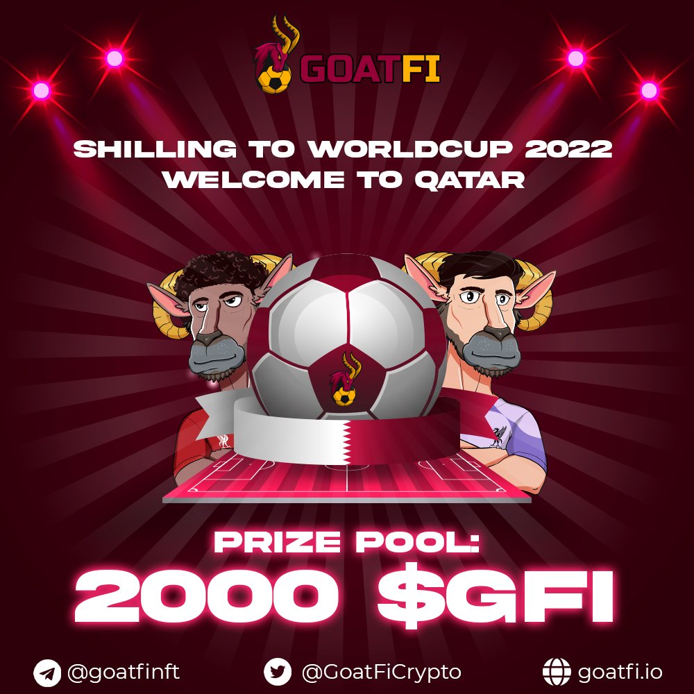 GoatFiCrypto's tweet photo. 🔥Only in 24 hours🔥
💰The lucky winner gets the prize of 10$ worth of $GFI token (2000 $GFI)

Complete all tasks 👇
1️⃣ Join https://t.co/t2wHxMAQY2 and https://t.co/U6eRvfdgZH
2️⃣ Follow, tag 3 friends, rt this post
3️⃣ Join https://t.co/WwZctcAweP

Goodluck all GoatFier !!! 🐐 https://t.co/Cma0dneaEY