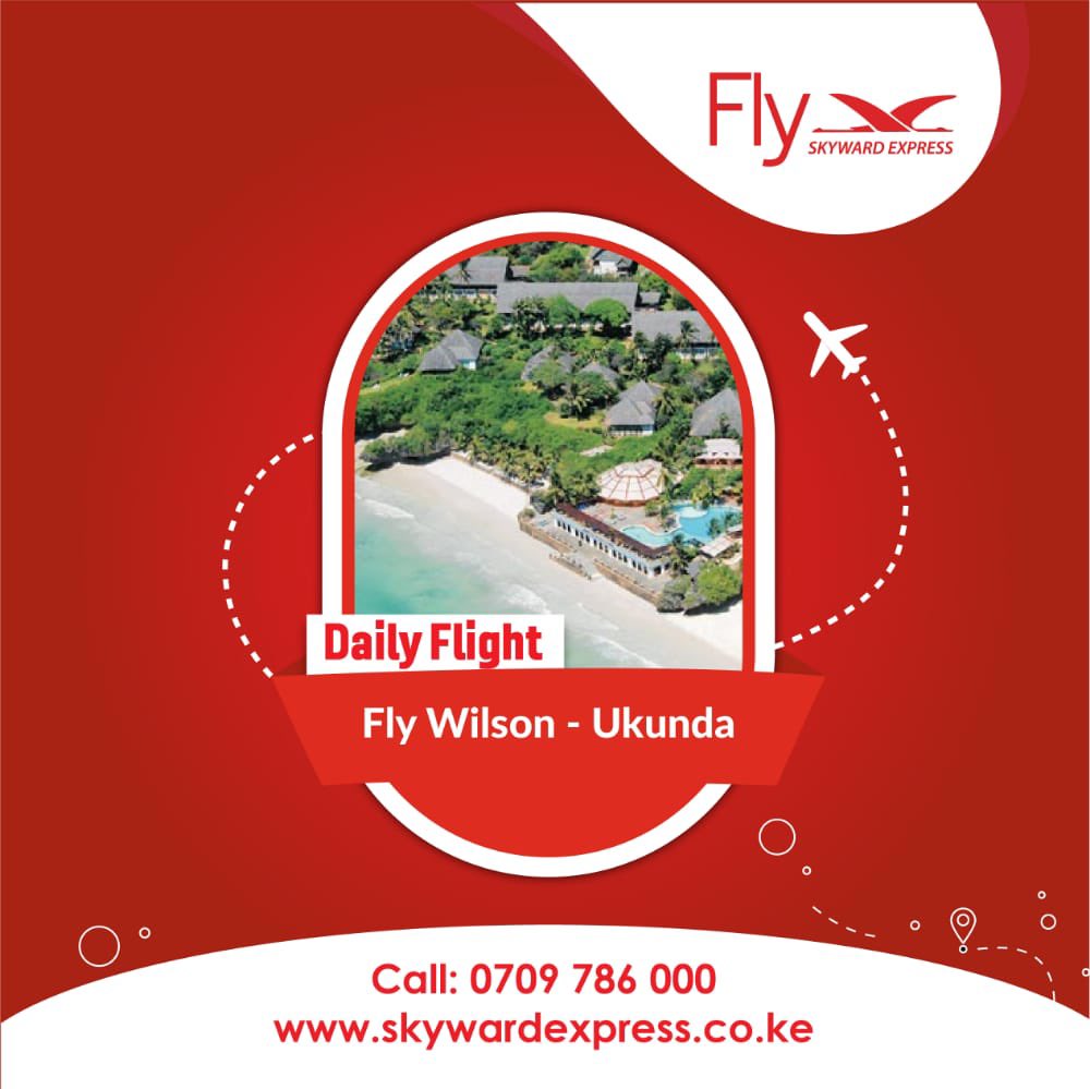 SkywardAirline's tweet photo. Looking for cheap flights into Diani/Ukunda? Fly Nairobi Wilson to Diani/Ukunda daily. To book, visit https://t.co/zzUUaoM5Hx #FlySkyward #Diani #Ukunda #flightstodiani https://t.co/lUOtoMTWj8
