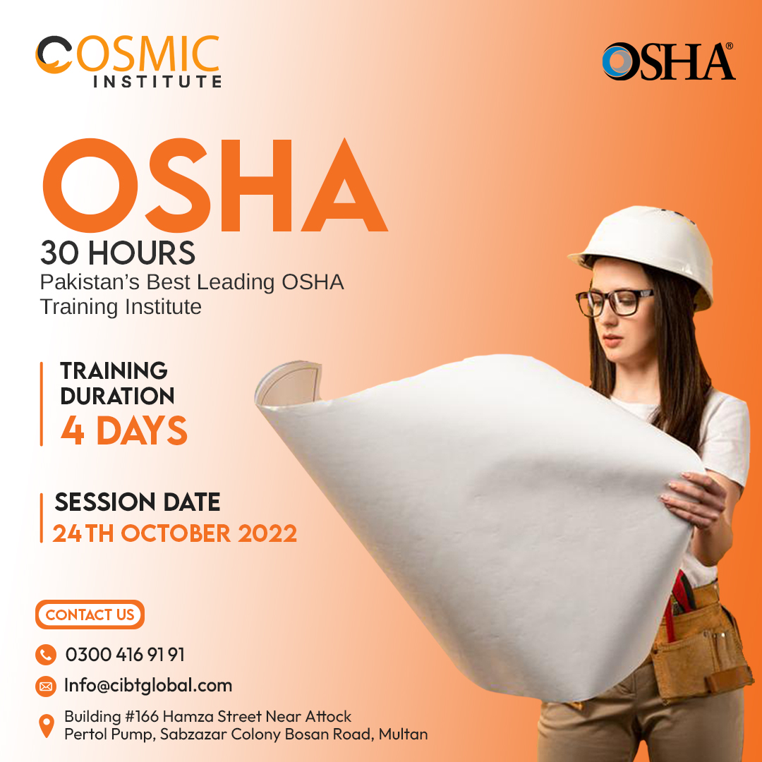 InstituteCosmic's tweet photo. This 30 Hours course provides advanced instruction on general safety and health hazard awareness, identification, recognition, prevention, abatement, and control in the workplace and on the job site.

#osha #oshatraining #osha30hours #oshasafetycourse #oshacourse https://t.co/f65Lfi7Gy9