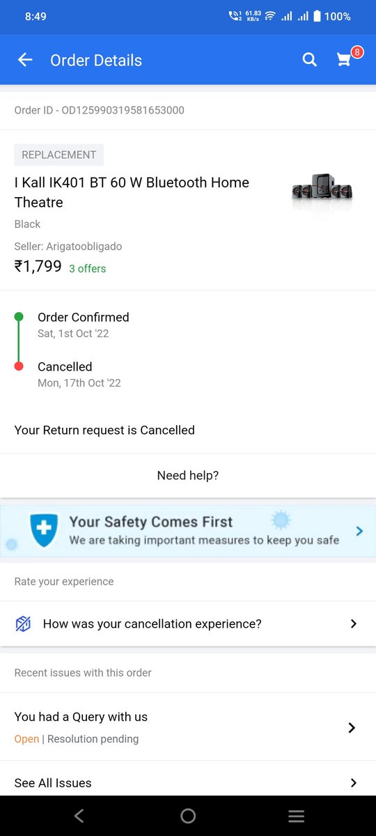 dharmeshpgajjar's tweet photo. @Chiragwelekar1 @flipkartsupport @Flipkart @_Kalyan_K @TOIIndiaNews @PMOIndia @CimGOI @jagograhakjago 13 September order  replacement 18 September date but today is 17 October but not received my product   1 months  this is scammer company Flipkart new name Flipkartscammer company today i call custom care he tell me new date 20 October https://t.co/9yjtqUksmd