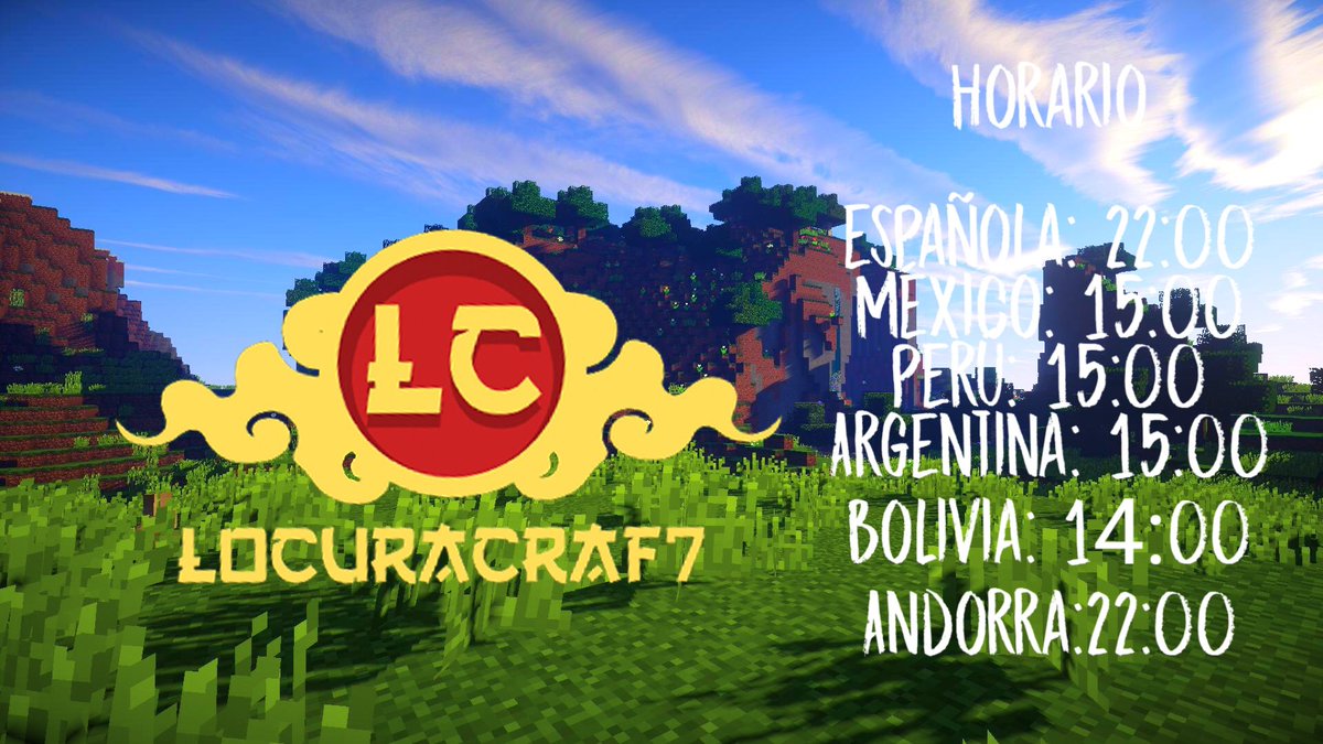 Horarios del estreno de Locuracraft