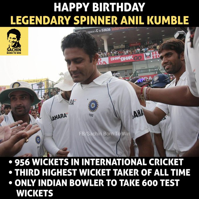 Happy Birthday Anil Kumble Sir     