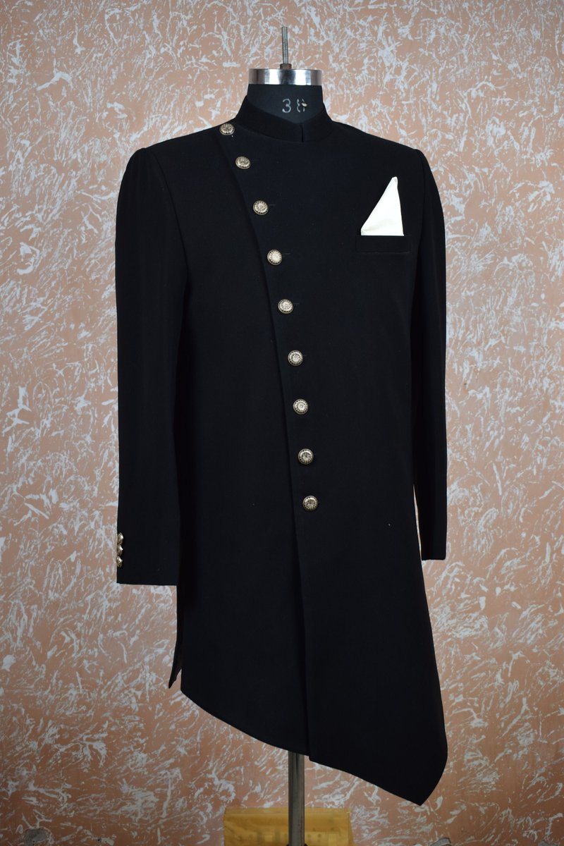 FuleFashion's tweet photo. Excited to share the latest addition to my #etsy shop: Men Custom Made Black Long Sherwani Jacket With Side Button Detailing Designer Suiting Fabric For Wedding,Formal Events &amp; Party Wear For Him https://t.co/xdorK510qm #black #solid #formalevent #button #no #allseason https://t.co/Nq3dWD8X1Z