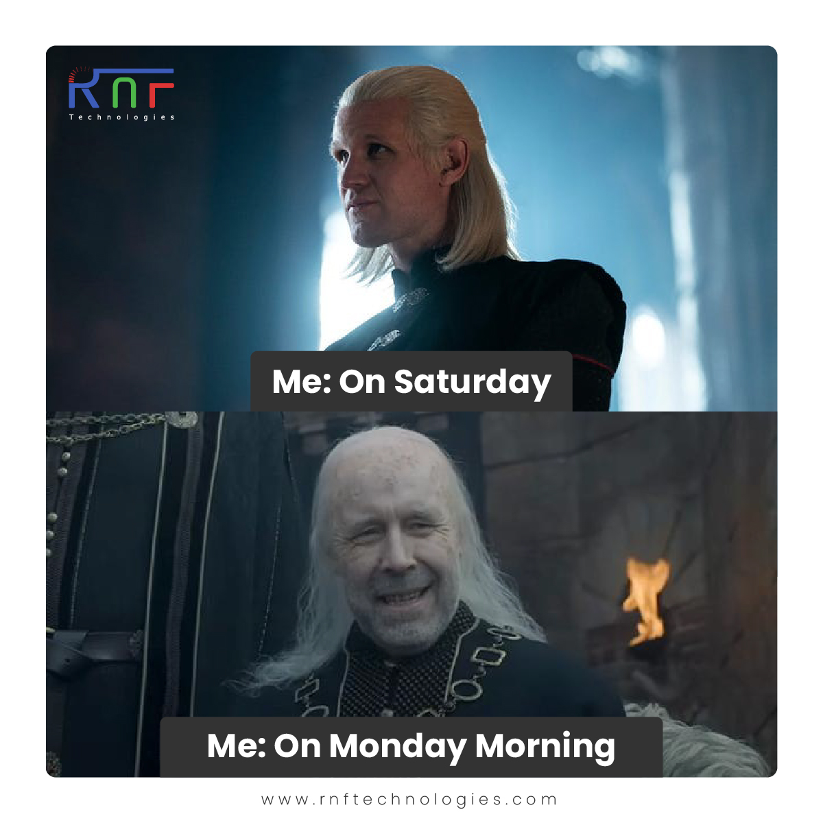 rnftechnologies's tweet photo. How is it Monday again already?! The only good thing about today is that we’ll get a brand new episode of HOTD!
#rnftechnologies #monday #mondaymorning #houseofthedragon #got #hbo https://t.co/QXBGdMxsjR