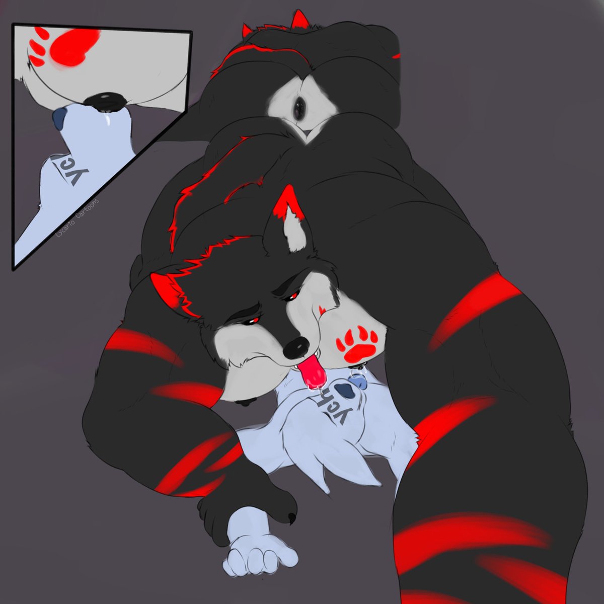 comision para <a href="/SkyeTWolf/">skyetwolf.bsky.social</a>
 ese espejo deja ver un buen angulo haha ✨
 (exelente piesa de decoracion por cierto xd)

.

.

#furry #furryart  #BaraArt #nsfw #dibujo #draw #drawinng #comisiones  #art