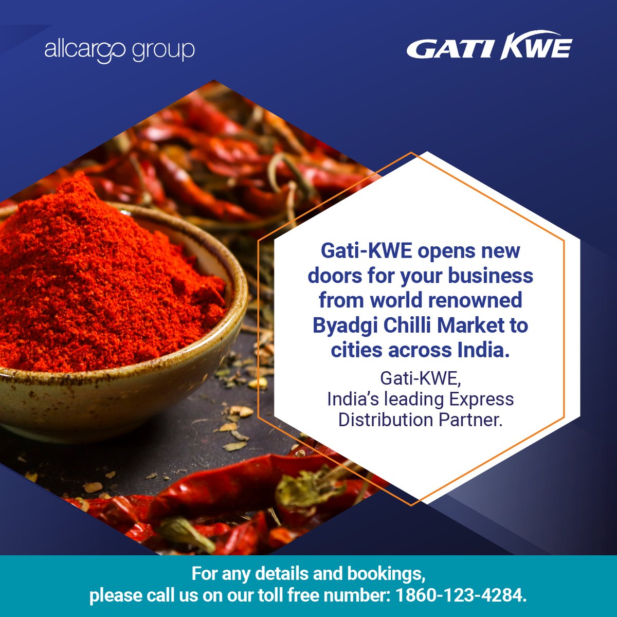 allcargogati's tweet photo. We Indians love our spices, so why let the famous Byadgi chilli only be available to the Karnataka market? With our unmatched connectivity, let the famous Byadgi chilli reach all of India. Partner with us now: businessenquiry@gatikwe.com

#GatiKWE #ExpressDistribution #Logistics https://t.co/Ha0XQ6gK6P