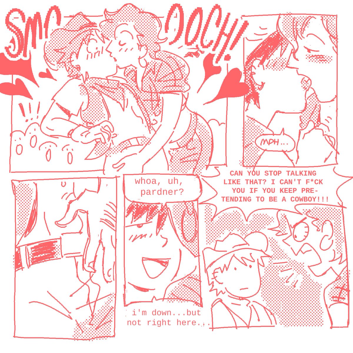 ello, heres the short comic i drew for my lil oc sketch zine. just something silly 🤠 (1/2) 