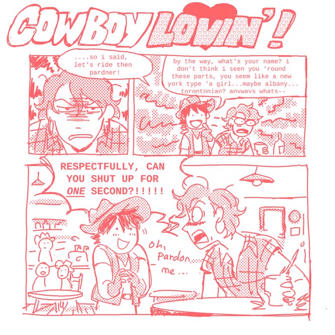 ello, heres the short comic i drew for my lil oc sketch zine. just something silly 🤠 (1/2) 