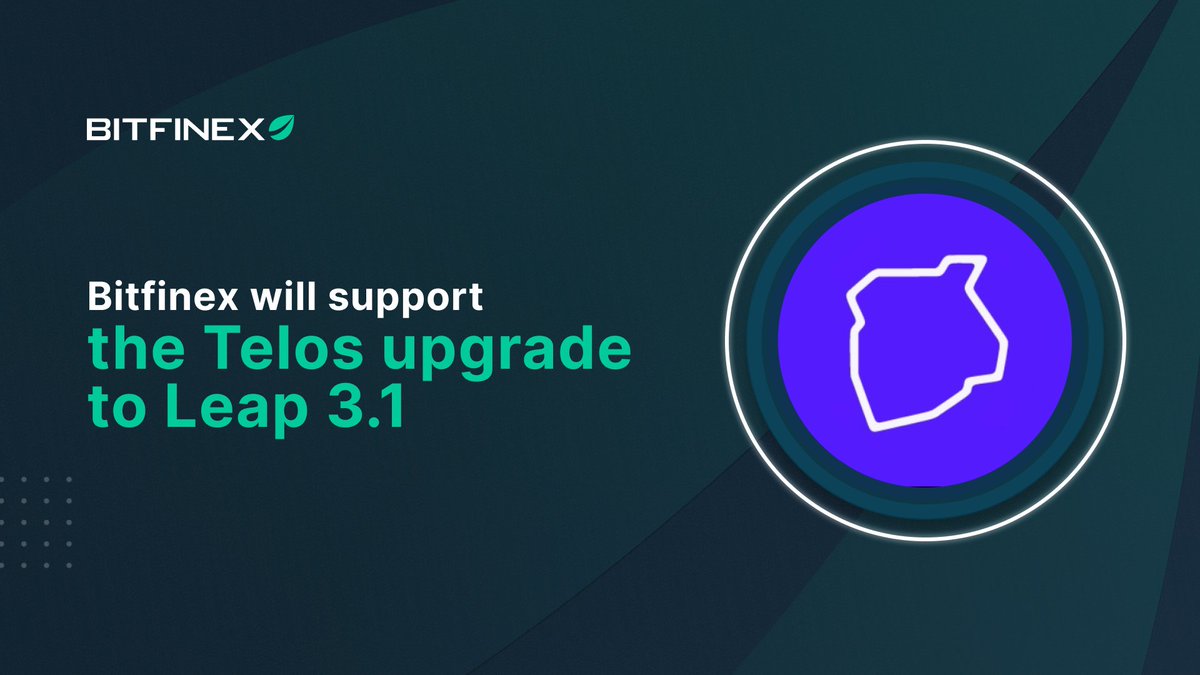 📢 Bitfinex is supporting the <a href="/HelloTelos/">Telos</a> Telos upgrade to Leap 3.1!

Leap into the future with <a href="/AntelopeIO/">Antelope</a>, an open framework for building Web3 products &amp; services 🙌

Discover more:
ow.ly/KuxY50LbELB