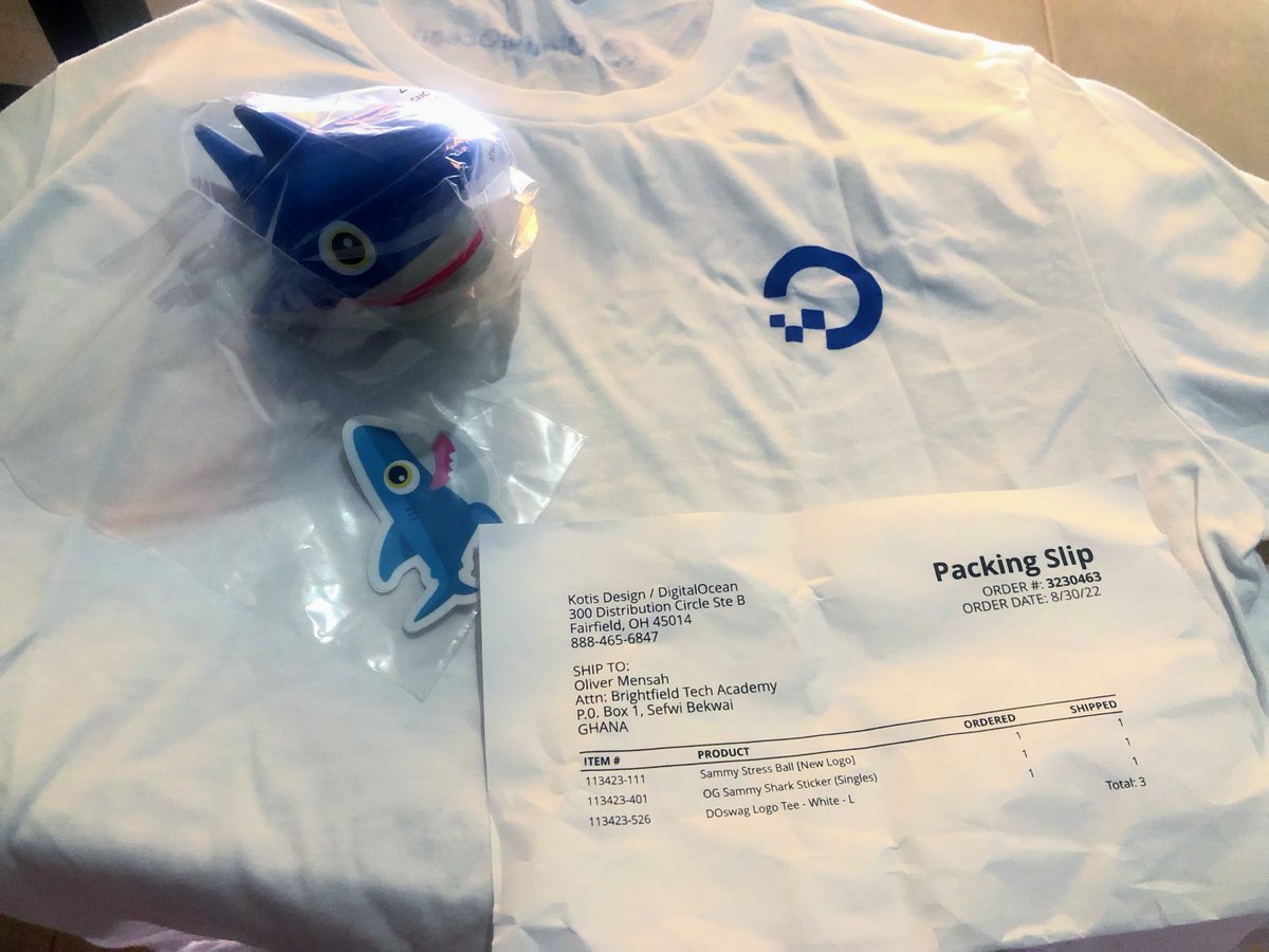OliverMensahDev's tweet image. Thank you @digitalocean, #FunctionsChallenge swags were received today.
#ServerlessFunctions
#DOFunctions