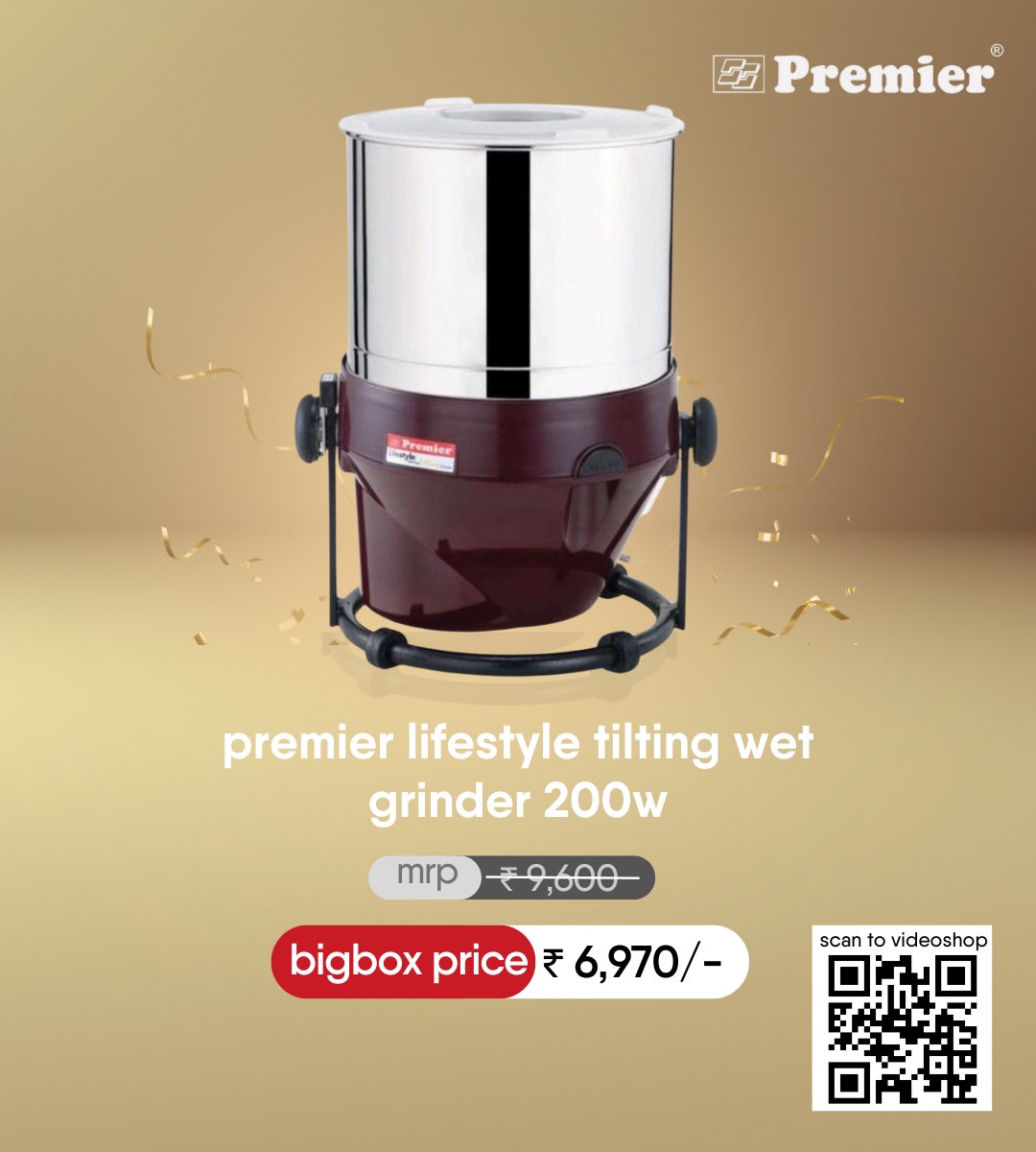 Bigboxapp's tweet photo. Innovative kitchen appliances that are 
simple, easy to use and maintain by Premier kitchen now available on the BigBox app 💯 Videoshop your favourite brands and products with ease!!

https://t.co/NBKrEljFc9

#videocall  #bigboxindia #bigboxshopping #sellwithvideo #videoshop https://t.co/W6ApTNJVP2