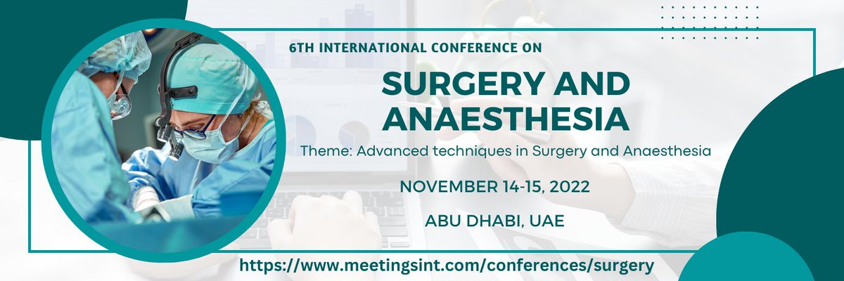 surgerymeetint's tweet photo. Are you looking to attend a conference on #Surgery??
Here is the chance to connect with us in Abu Dhabi, UAE  to discuss and contribute to the future innovations in the field of Surgery and Anaesthesia.
For more details: https://t.co/TTXPilbJjD https://t.co/HCVhZOD2xY