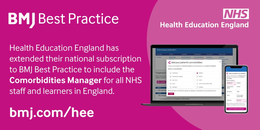 Oliveira Library💙 (@iownhslibrary) on Twitter photo The BMJ Best Practice Comorbidities Manager supports the management of the whole patient by including guidance on the treatment of a patient’s acute condition alongside their pre-existing comorbidities <a href="/iow_plannedcare/">IOW NHS Acute Planned Care</a> @IoWNHSEducation <a href="/IOWNHS/">Isle of Wight NHS Trust</a> The BMJ Best Practice Comorbidities Manager supports the management of the whole patient by including guidance on the treatment of a patient’s acute condition alongside their pre-existing comorbidities <a href="/iow_plannedcare/">IOW NHS Acute Planned Care</a> @IoWNHSEducation <a href="/IOWNHS/">Isle of Wight NHS Trust</a>
