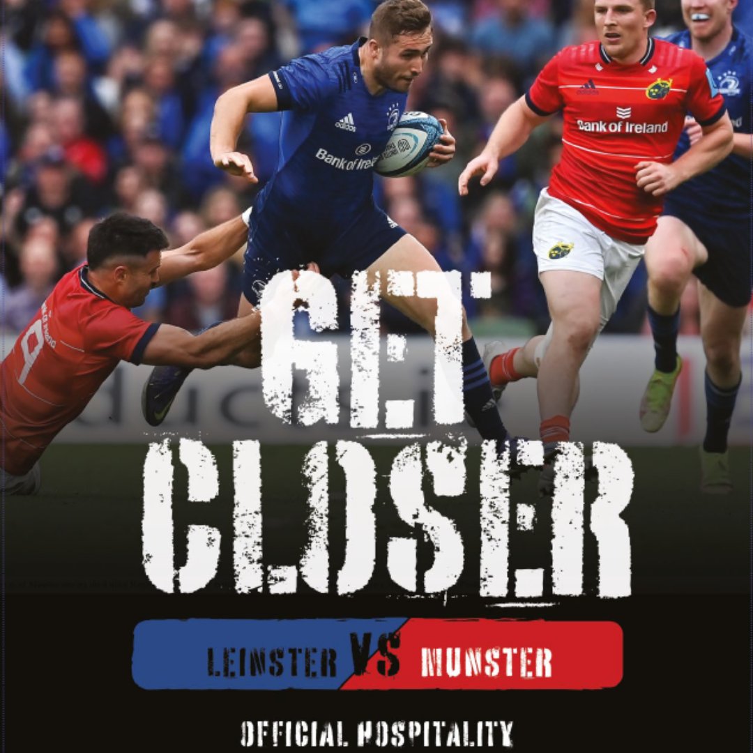 🏉 LEINSTER v MUNSTER OFFICIAL HOSPITALITY

Saturday, 22nd Oct '22

📍Aviva Stadium

Get Closer to the Action 🙌🏼 Contact info@cslhospitality.ie to get your hands on official hospitality for this weekend's game.

#LeinsterRugby #LEIvMUN #CSLHospitality