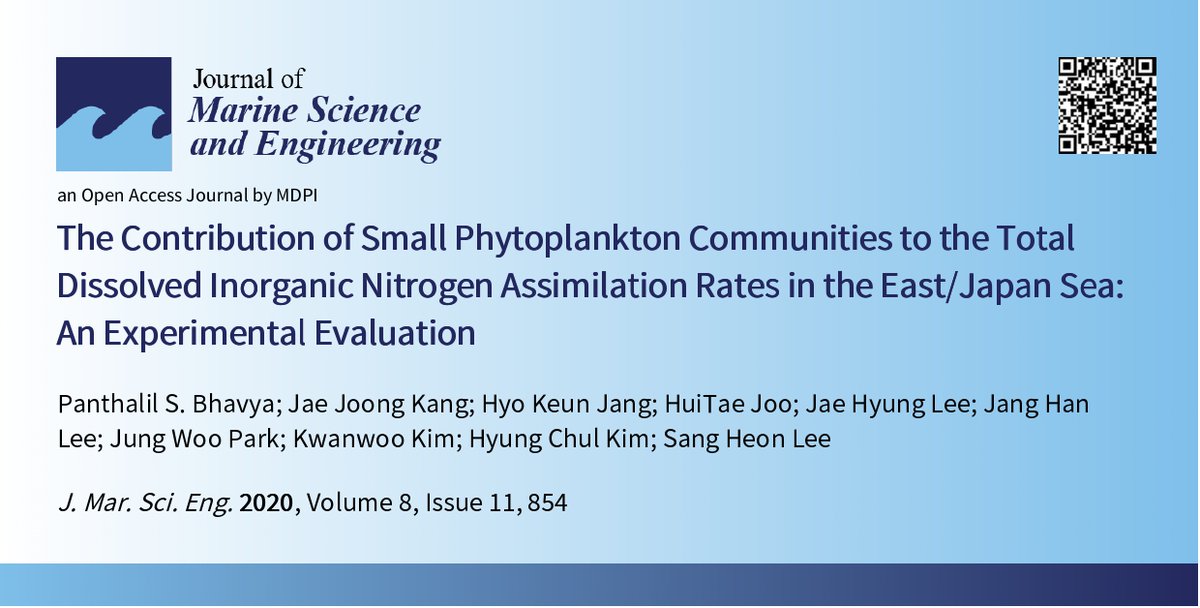 TedDu_mdpi's tweet photo. The Contribution of Small #Phytoplankton Communities to the Total Dissolved Inorganic #Nitrogen Assimilation Rates in the East/Japan #Sea: An Experimental Evaluation
https://t.co/4Gy2IDh6q9 via @JMSE_MDPI by Panthalil S. Bhavya et al.
#RecommendedArticle
#ChemicalOceanography https://t.co/oQ4L723Jbh