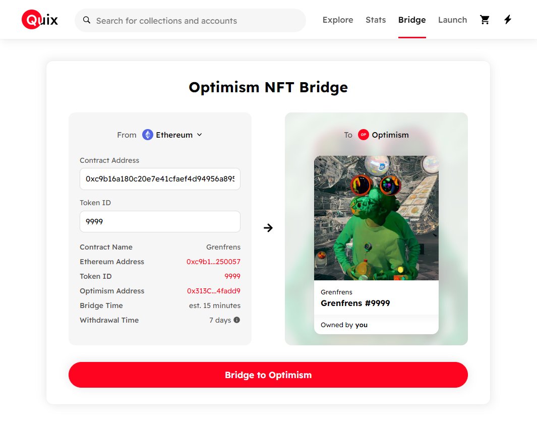 CryptoDuck_TH's tweet photo. ช่วงนี้แก๊ส eth mainnet ไม่แพงมาก เลยมาแนะนำให้เอา NFT ตัวกากไป bridge เข้าเชน Optimism เล่นๆ ครับ
.
bridge ที่: https://t.co/8UM4NxG7GO
.
เปิดมา 5 วัน มีคน bridge ไม่ถึง 200 ตัว เผื่อวันข้างหน้า @qx_app เค้าจะแจก NFT (คิดว่ามีโอกาสสูง) ส่วนค่าเสียหาย ตอน 10 gwei เสียประมาณ $4 https://t.co/5P5SMgLZ8x